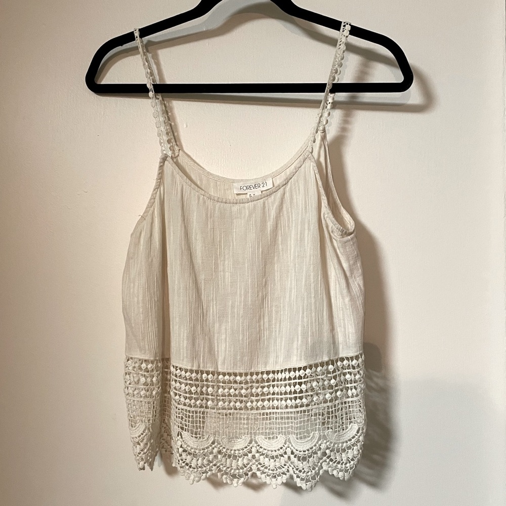 FOREVER21 Crochet Pattern Tank Top